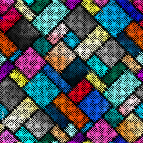 Imitation of a texture of rough canvas. Seamless pattern.