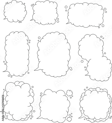 Monochrome Bubble comic Callout set