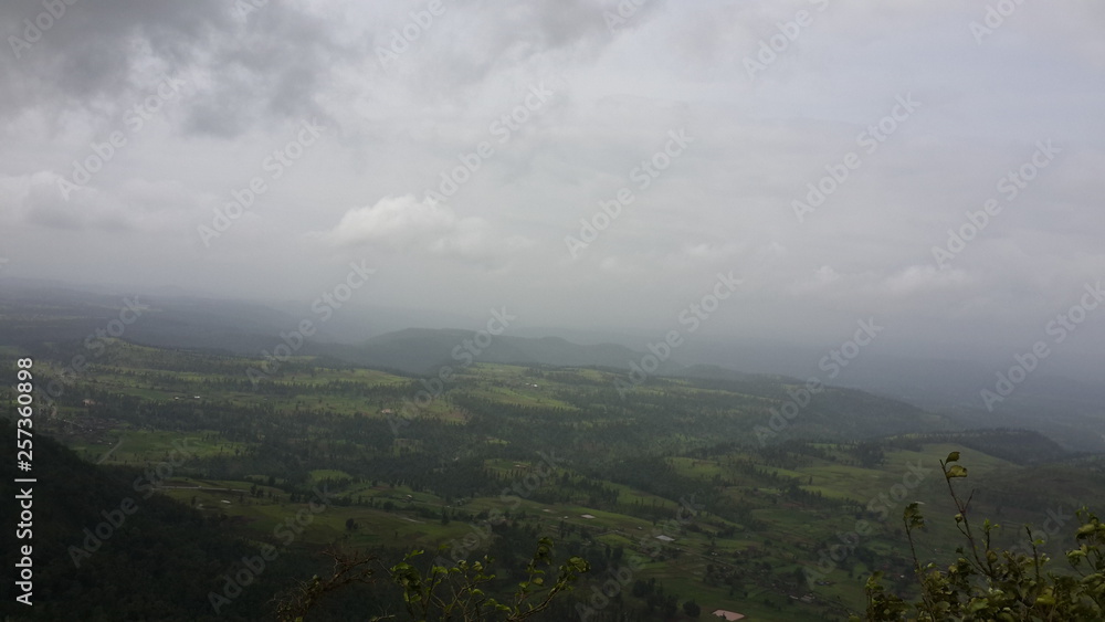 clouds over mountains