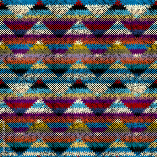 Imitation of a texture of rough canvas. Seamless pattern.