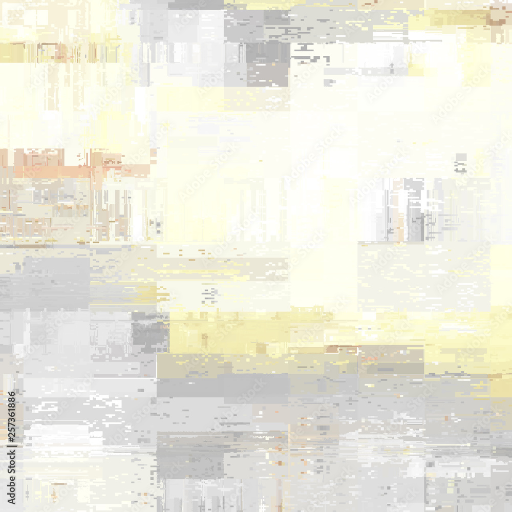 Fototapeta premium Vector image with imitation of grunge datamoshing texture.