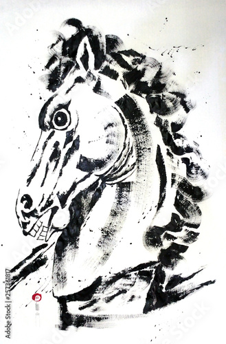 Horse brush stroke Painting
