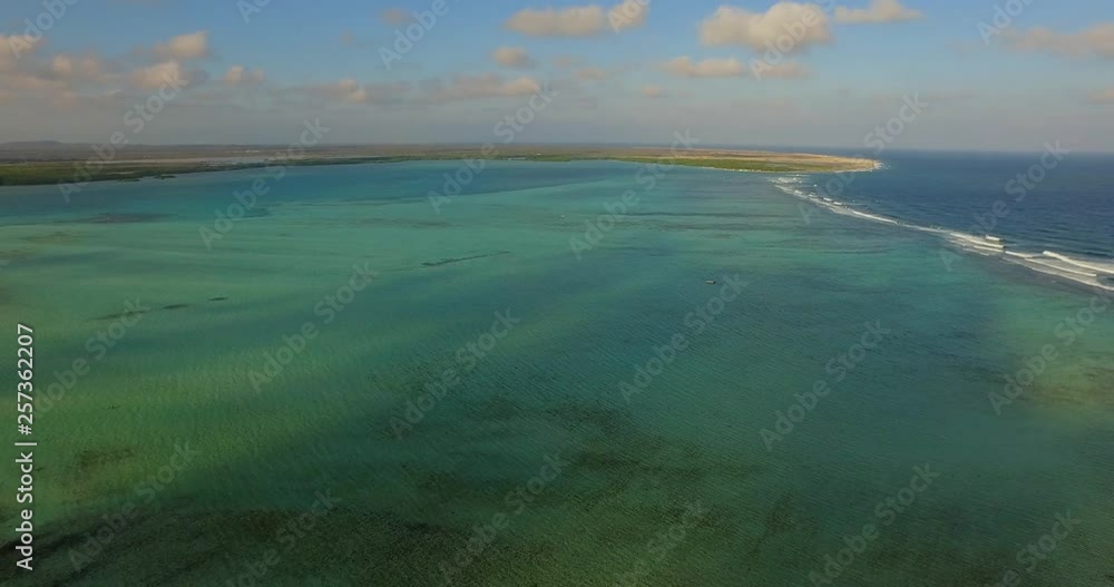 The lagoon and mangroves of Lac Bay in Bonaire, Netherlands Antilles. Aerial shot. The lagoon and mangroves of Lac Bay in Bonaire, Netherlands Antilles. Aerial shot.