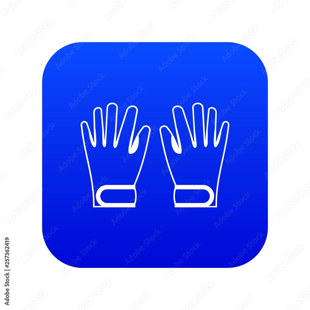 Winter gloves icon digital blue for any design isolated on white vector illustration Winter gloves icon digital blue for any design isolated on white vector illustration