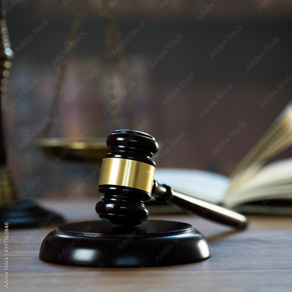 Law and Justice concept image. Old court library Law and Justice concept image. Old court library