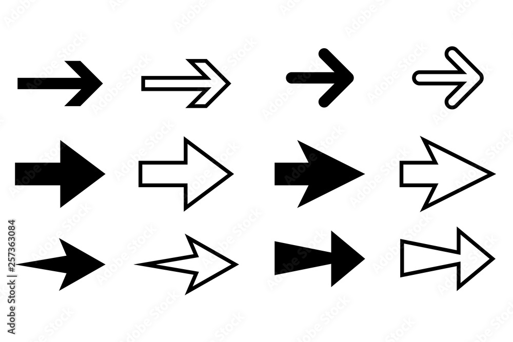 Next arrows. Black simple signs Next arrows. Black simple signs