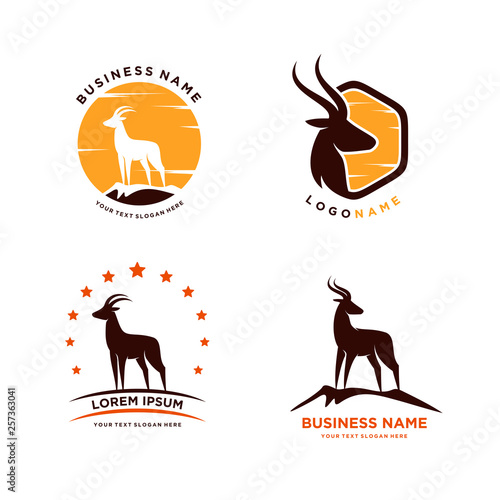vector illustration antelope logo designs