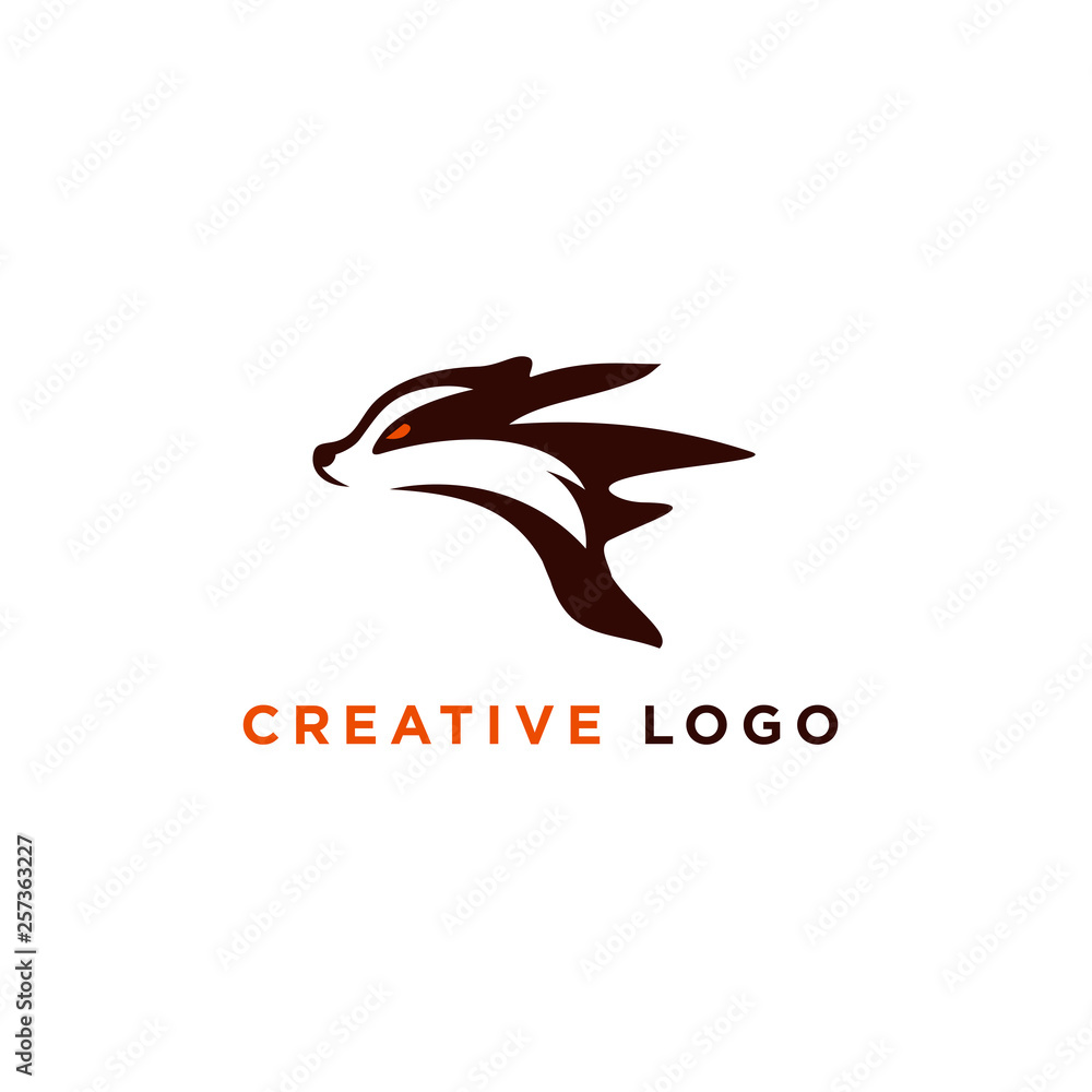 Obraz premium vector illustration badger logo designs