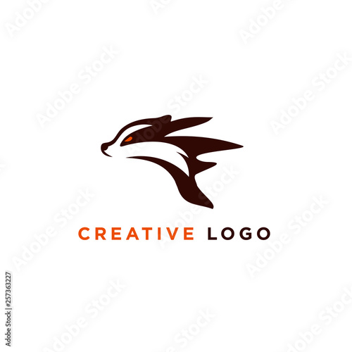 Tablou canvas vector illustration badger logo designs