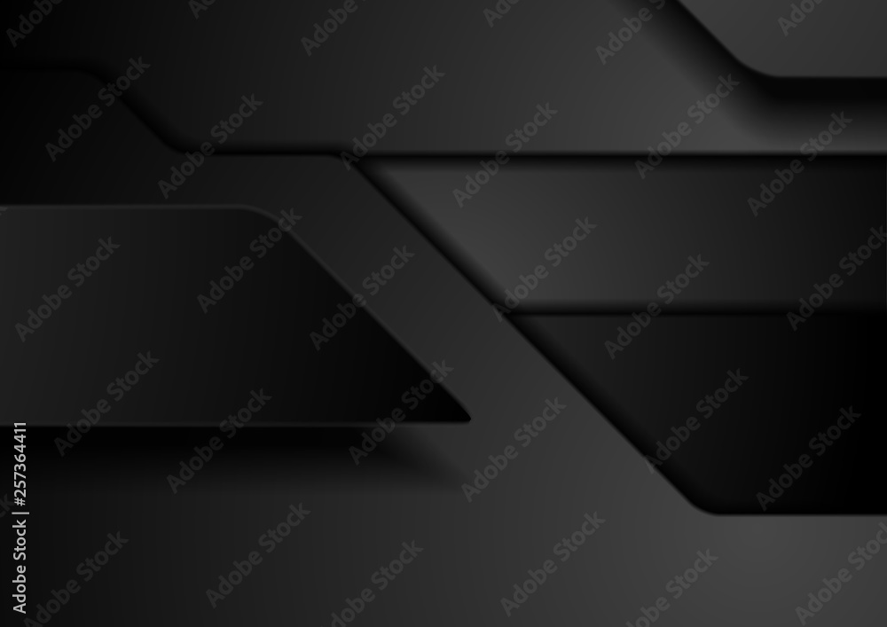 Black abstract geometric corporate background