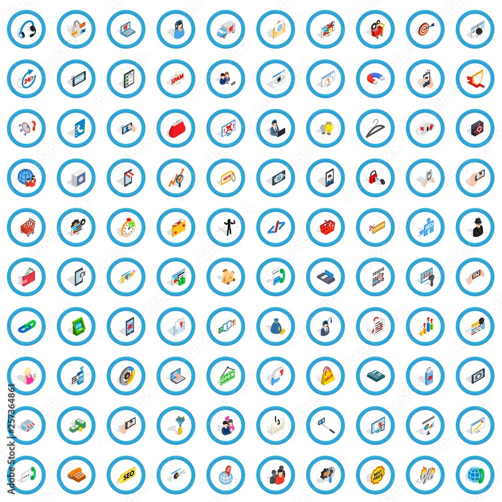 100 mobile icons set in isometric 3d style for any design vector illustration 100 mobile icons set in isometric 3d style for any design vector illustration