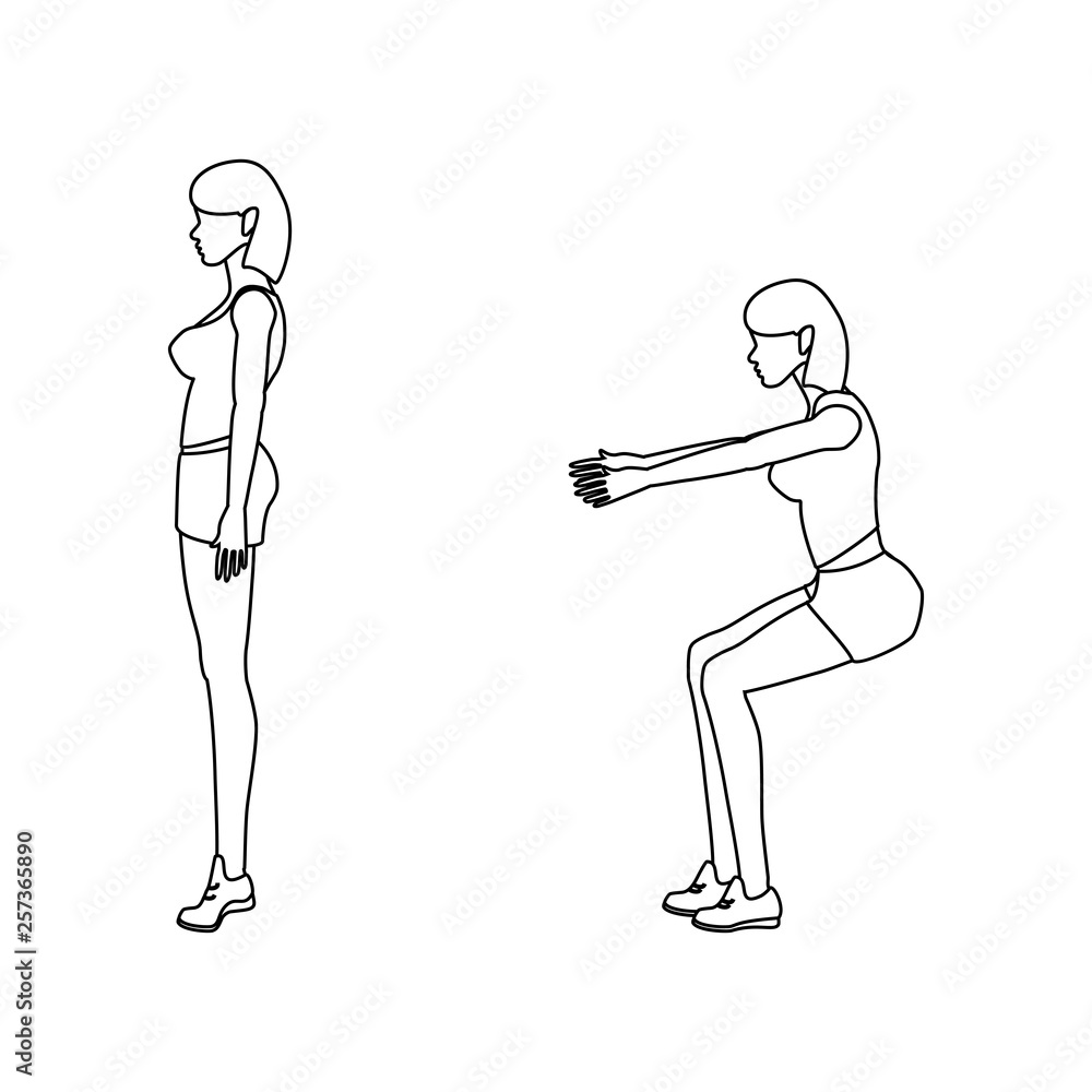 Bodyweight squat workout outline