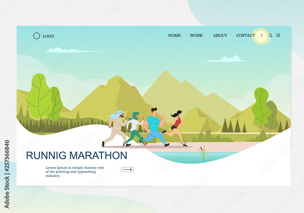 Running People Characters in the Park, City Marathon for Web Page and Mobile Website. Running People Characters in the Park, City Marathon for Web Page and Mobile Website.