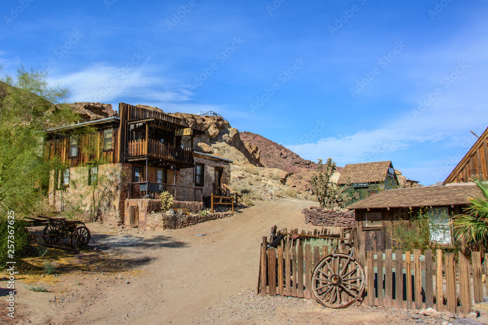 Old wooden house in the ghost town of Calico, California USA