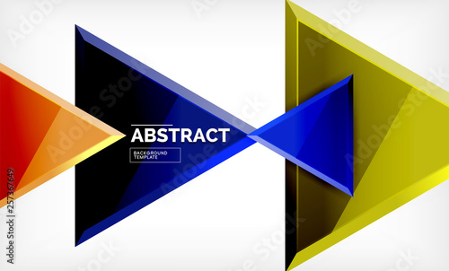 Free Download Tech futuristic geometric 3d shapes, minimal abstract background - GFXLoad