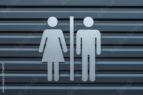 Foto Man & Woman restroom sign, WC directional sign,Toilet sign, - image