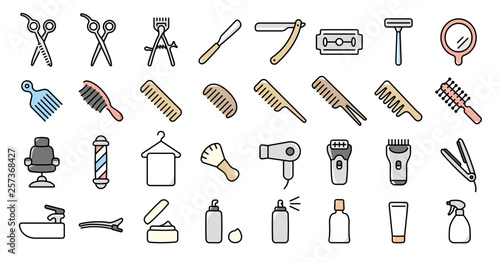 Barber Shop Icon Set