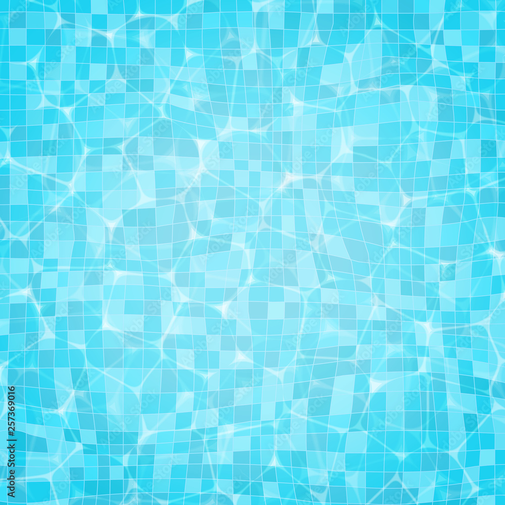 Fototapeta premium Vector swimming pool ripple water texture background