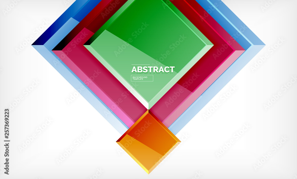 Square geometrical background Square geometrical background