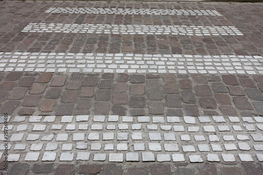 Fototapeta premium Passage piéton pavé