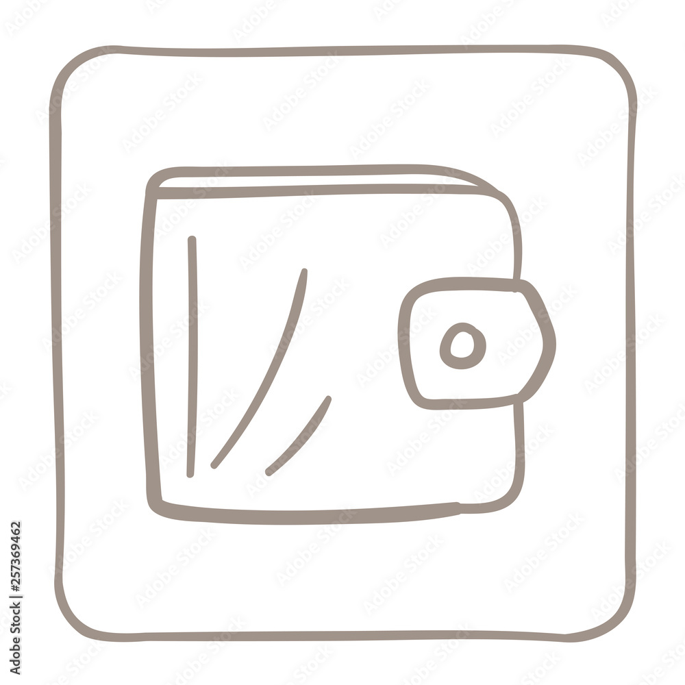 Wallet Icon in a light brown frame. Vector graphics. Wallet Icon in a light brown frame. Vector graphics.