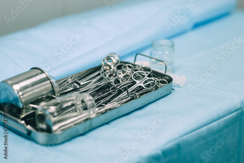 surgical medical instruments in the operating room