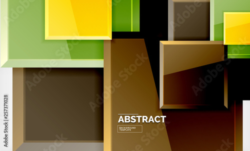 Geometric abstract background, modern square design