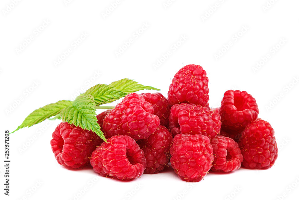 Fruits raspberries isolated on a white background Fruits raspberries isolated on a white background