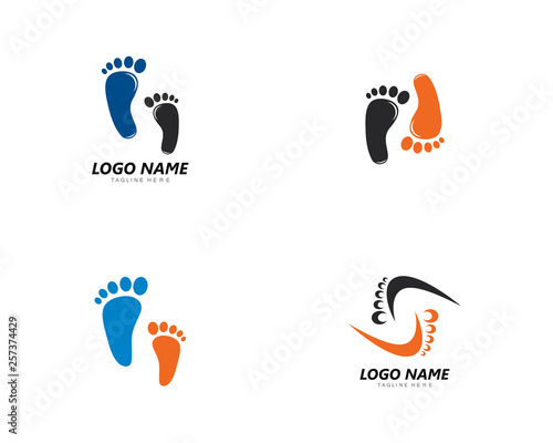 foot logo template vector icon design 