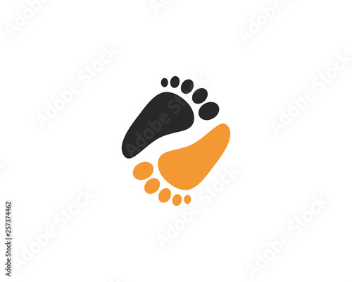 foot logo template vector icon design 
