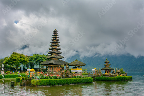 Bali main landmark - Pura Ulun Danu temple on lake Bratan  Bali  Indonesia
