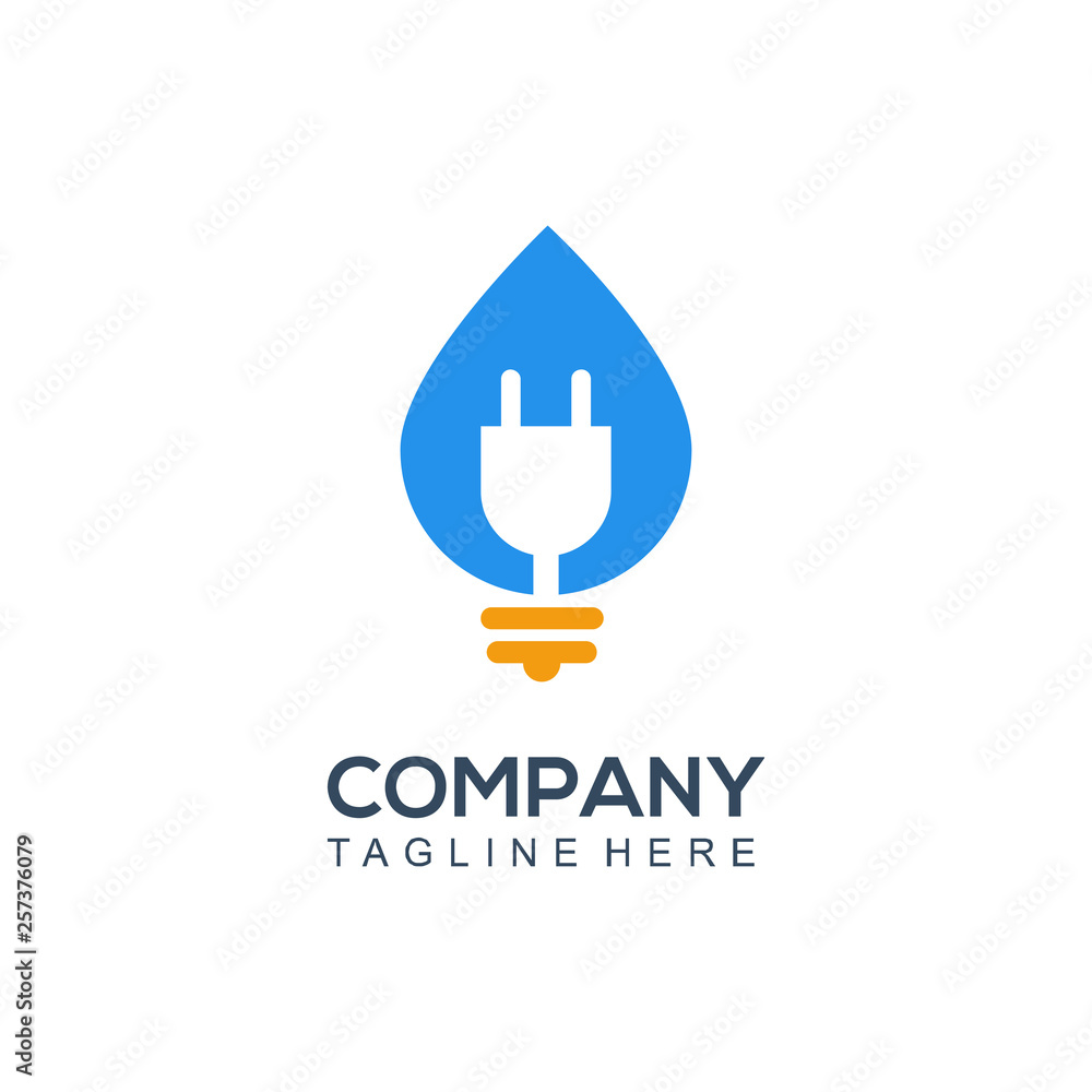 Fototapeta premium logo power electric and innovation