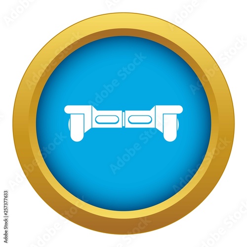 Electrical modern gyroboard icon blue vector isolated on white background for any design