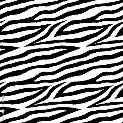 Seamless pattern with zebra fur print. Vector wallpaper. 