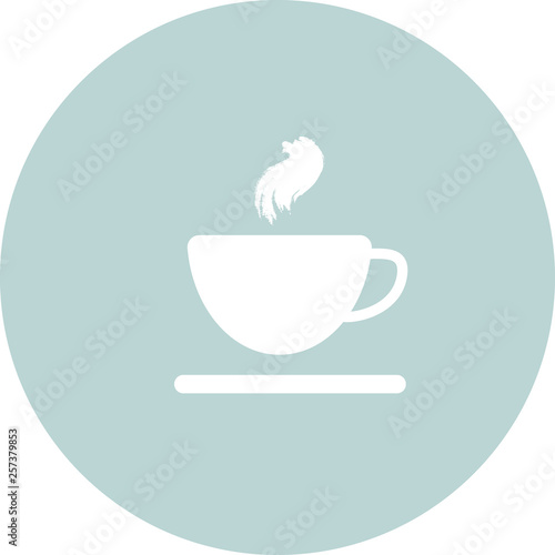 Coffee or tea cup vector icon