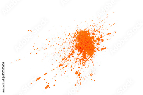 Natural pigment powder orange color.