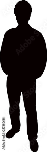 a man body silhouette vector
