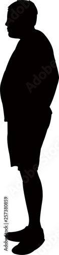 a man body silhouette vector