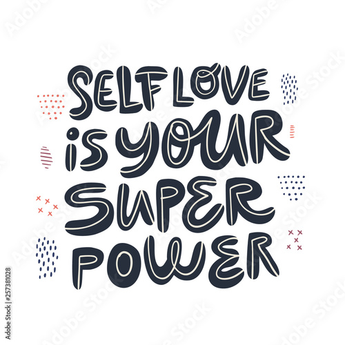 Motivational girl power handwritten quote