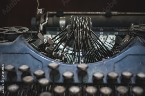 Dusty Antique Typewriter with Jammed Keys