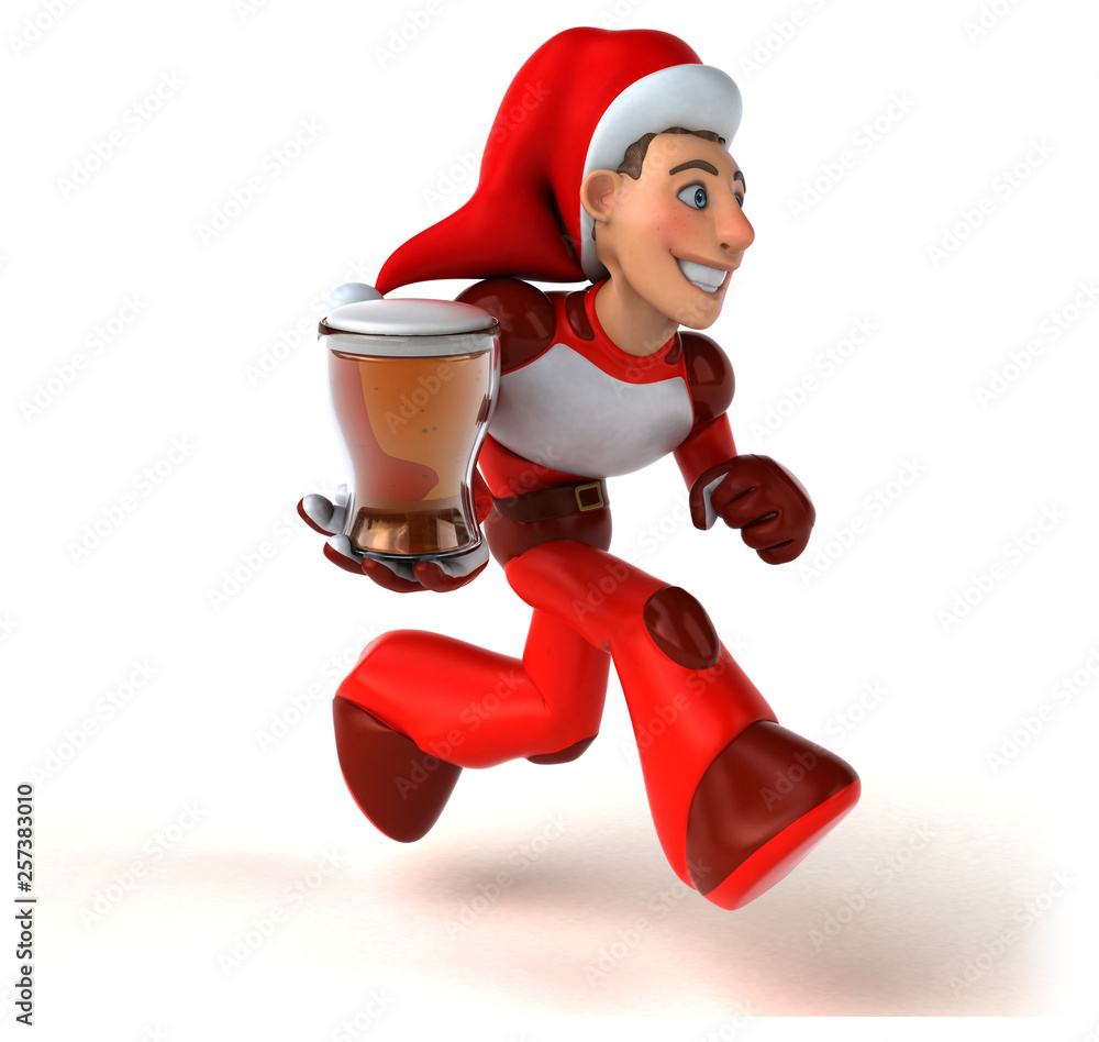Fun Super Santa Claus - 3D Illustration Fun Super Santa Claus - 3D Illustration
