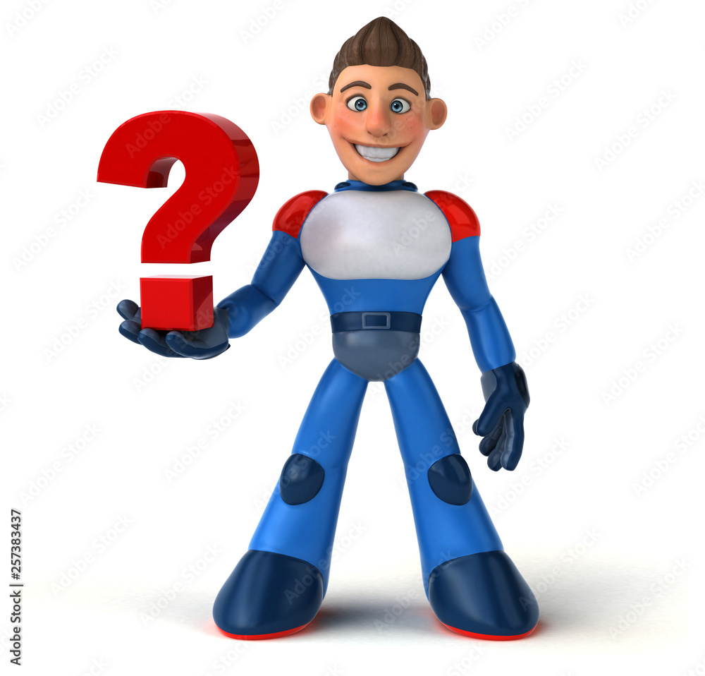 Super modern superhero - 3D Illustration Super modern superhero - 3D Illustration