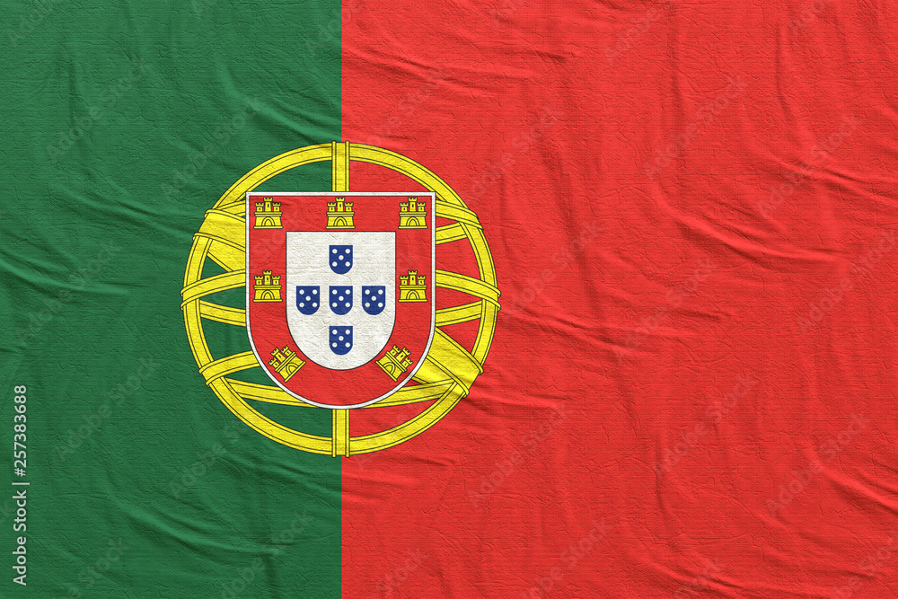 Fototapeta premium Portugal silk flag