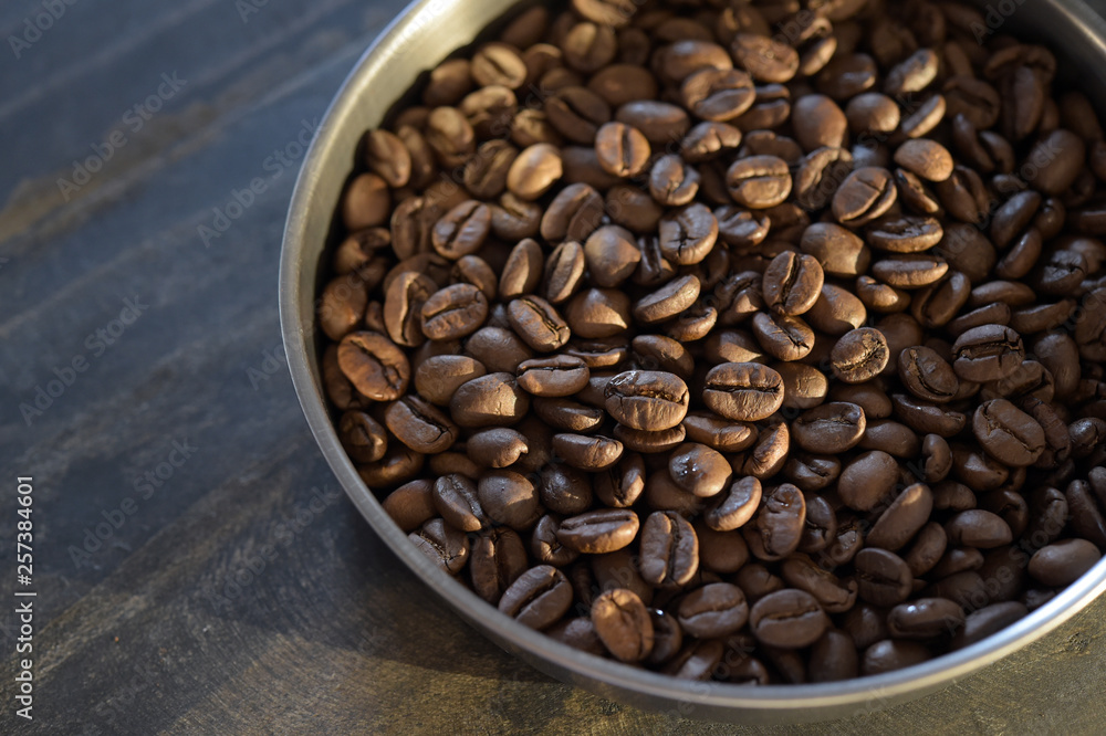 Fototapeta premium Close up of coffee beans for background