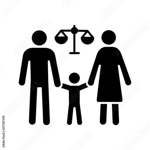 Family court glyph icon