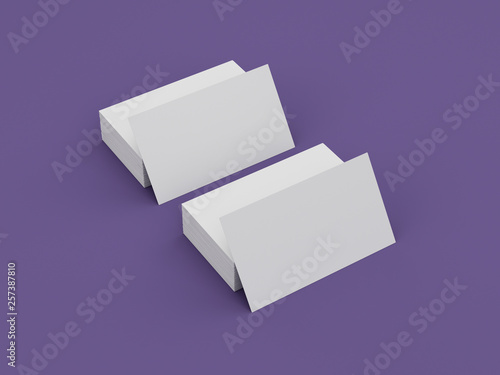 business card on a purple background