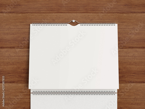 calendar on wooden background