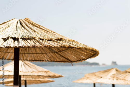 Straw Sunshade From Below