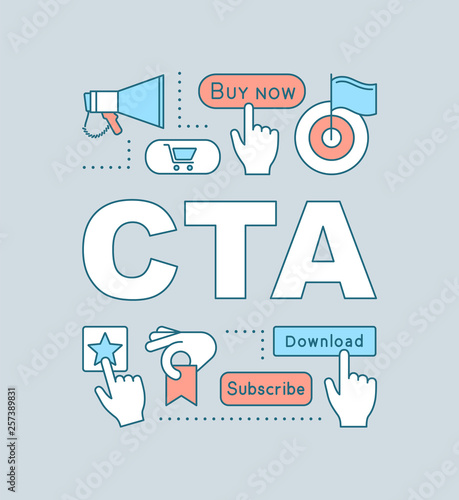 CTA word concepts banner photo