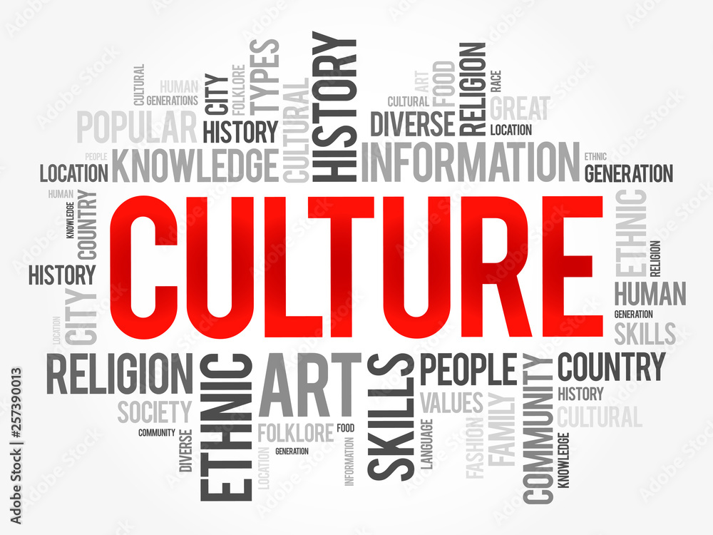 Culture word cloud collage , social concept background Culture word cloud collage , social concept background